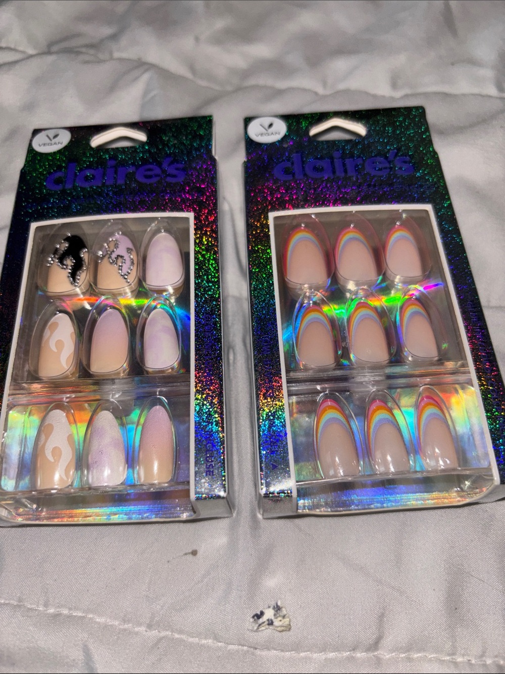 Claire’s24 Faux Nails Multicolor Design/Glue Included(Brand New)